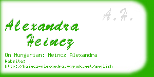 alexandra heincz business card